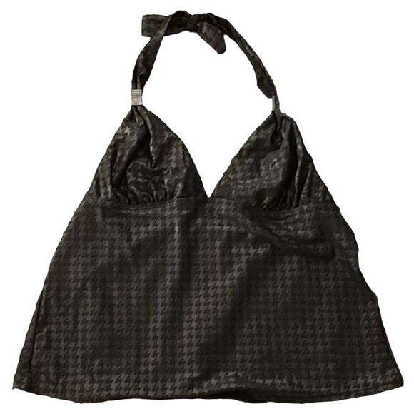 Daisy Fuentes sz 14 black around neck bathsuit - Picture 1 of 5